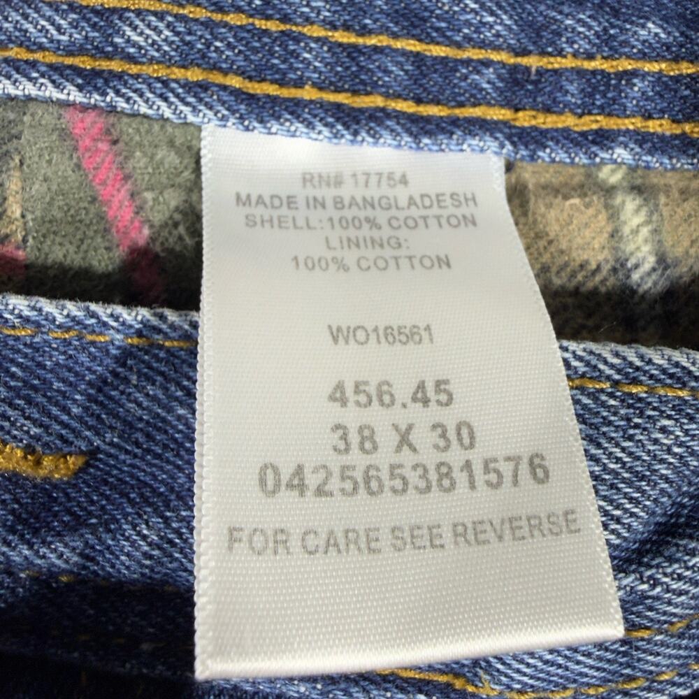 Lakin & McKey Trading Co. Flannel Fleece Lined Carpenter Jeans 36x30 Medium Blue - Picture 7 of 13